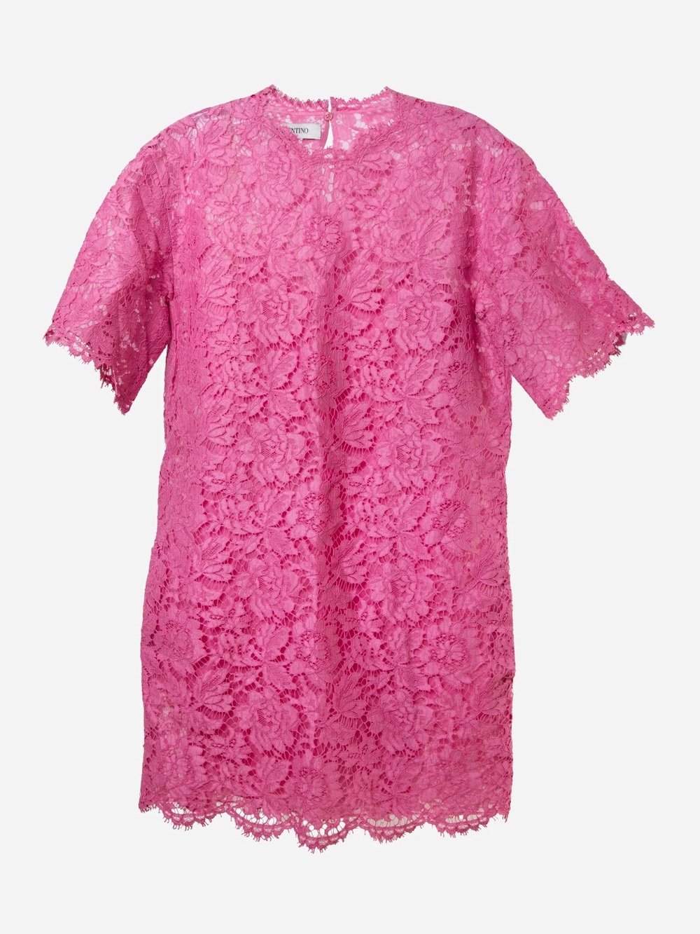 Valentino Pink Lace Dress with Slip Dress Size 38